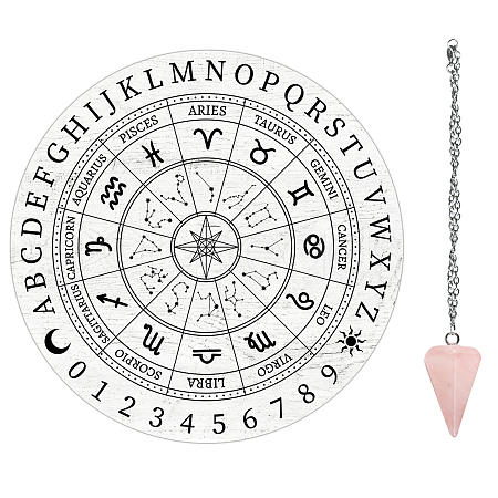 AHADEMAKER 1Pc Cone/Spike/Pendulum Natural Rose Quartz Stone Pendants DIY-GA0004-24H-1