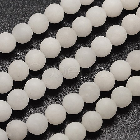 Natural White Jade Beads Strands X-G-D671-4mm-1