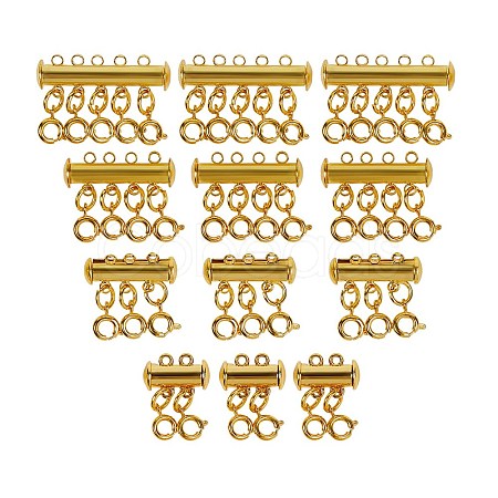 Tube Brass Magnetic Slide Lock Clasps AJEW-SZ0001-08G-1