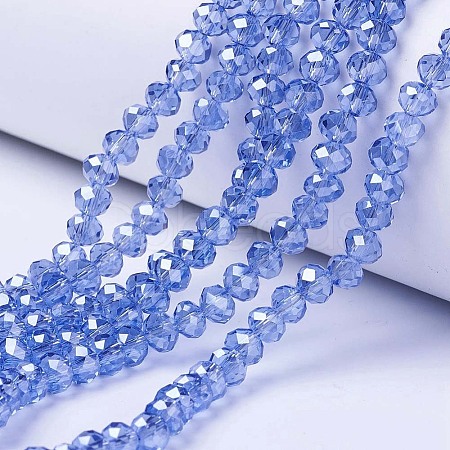 Electroplate Glass Beads Strands EGLA-A034-T6mm-A17-1