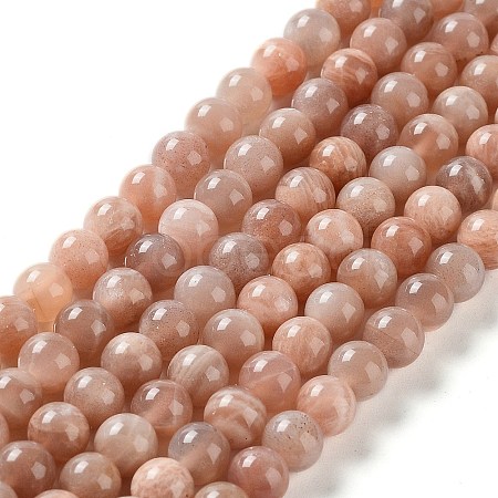 Natural Multi-Moonstone Round Beads Strands X-G-O030-6mm-10B-1