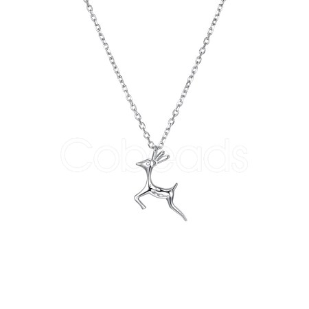 925 Sterling Silver Pendant Necklaces NJEW-BB34139-P-1