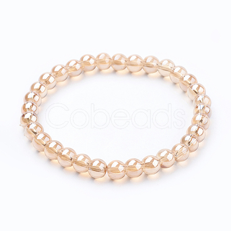 Glass Beads Stretch Bracelets BJEW-E290-03A-1