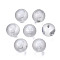 Electroplate Glass Beads, Frosted, Round with Skull Pattern, Silver, 10mm, Hole: 1.5mm, about 200pcs/bag