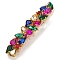 Alloy Rhinestone Alligator Hair Clips, Hair Accessories for Women & Girls, Colorful, 70x15mm