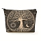 Polyester Wallet, with Zipper, Rectangle, Tree of Life, 17x25cm