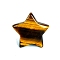 Natural Tiger Eye with Brass Drawer Knobs, Star Drawer Pulls Handle, for Home, Cabinet, Cupboard and Dresser, 30mm, 25mm