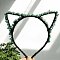 Natural Green Aventurine Hair Bands, Cat Eye Hair Bands, for Women Girls, 170x150mm