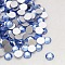 Faceted Glass Flat Back Rhinestone for Nail Art, Grade A, Back Plated, Half Round, Light Sapphire, 2.7~2.8mm, about 1440pcs/bag