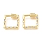 Brass Micro Pave Cubic Zirconia Screw Carabiner Lock Charms, for Necklaces Making,  Square, Golden, Clear, 18.5x19.5x4.5mm