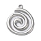 Non-Tarnish 304 Stainless Steel Pendants, Vortex Charm, Stainless Steel Color, 23x19x2mm, Hole: 1.6mm