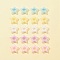 20Pcs 5 Colors Acrylic Beads, Bead in Bead, Star, Mixed Color, 21.5x22x6mm, Hole: 3mm, 4pcs/color