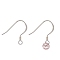 925 Sterling Silver Earring Hooks, with 925 Stamp, Silver, 16x19x1.4mm, Hole: 1.5mm, 24 Gauge, Pin: 0.5mm