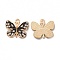 Alloy with Rhinestone Enamel Pendants, Butterfly Charms, Golden, 16.5x19x2mm, Hole: 1.5mm