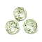 Glass Rhinestone Cabochons, Flat Back & Back Plated, Faceted, Diamond, Chrysolite, 6x3mm