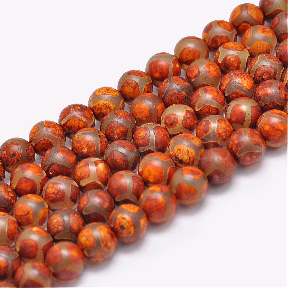 Cheap Natural Tibetan Turtle Back Pattern dZi Agate Beads Strands ...