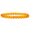 Natural Amber Round Beaded Stretch Bracelet SF8562-17-1