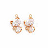 Brass Inlaid Cubic Zirconia Pendants KK-S364-248-1