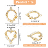 ARRICRAFT 16Pcs 4 Style Alloy Crystal Rhinestone Links FIND-AR0001-87-6