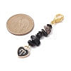 Natural Obsidian Pendant Decoration HJEW-JM01449-3