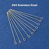 304 Stainless Steel Eye Pins STAS-YW0001-86-4
