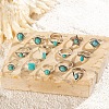 14Pcs 14 Styles Synthetic Turquoise Finger Rings PW-WG86BD8-01-2