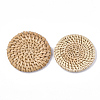 Handmade Reed Cane/Rattan Woven Beads WOVE-T006-032C-2