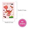 48 Sheets 8 Styles Paper Make a Face Stickers DIY-WH0467-004-2