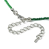 Faceted Rondelle Glass Beaded Necklace for Women NJEW-M208-02I-5