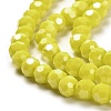 Electroplate Opaque Glass Beads Strands EGLA-A035-P4mm-A04-3