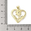 Rack Plating Brass Micro Pave Cubic Zirconia Pendants KK-C052-01G-3