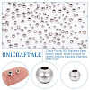 Unicraftale 400Pcs 2 Style Round 304 Stainless Steel Spacer Beads STAS-UN0053-73-5