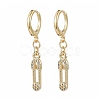 Brass Huggie Hoop Earrings X-EJEW-JE04187-05-1