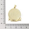 Rack Plating Brass Enamel Pendants KK-H474-21G-01-3