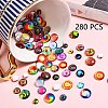 280Pcs 4 Styles Flat Back Glass Cabochons sgGGLA-SZ0001-32-4