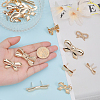 CHGCRAFT 20Pcs 10 Style Zinc Alloy Bag Decorative Buckle Clip FIND-CA0006-49-4