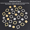 Unicraftale 80Pcs 8 Styles 201 Stainless Steel Connector Charms STAS-UN0041-01-5