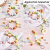 100Pcs Silicone Beads 14mm Silicone Abacus Beads Rubber Beads Large Hole Colored Loose Spacer Beads for DIY Necklace Bracelet Keychain Craft Jewelry Making JX323A-7