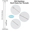 SUNNYCLUE 30Pairs 304 Stainless Steel Stud Earring Findings STAS-SC0006-54-2