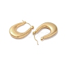 Oval 201 Stainless Steel Half Hoop Earrings for Women EJEW-G385-26G-2