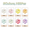 160Pcs 8 Colors Transparent Acrylic Beads MACR-YW0001-91-2