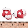 Christmas Theme Opaque Resin Pendants RESI-N039-98-3