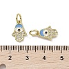 Real 18K Gold Plated Brass Micro Pave Cubic Zirconia Pendants KK-L209-078G-05-3