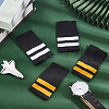 AHADERMAKER 4 Pairs 2 Colors Rectangle Polyester Pilot Epaulettes FIND-GA0003-89-4