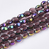 Electroplate Glass Beads Strands EGLA-S187-02C-1