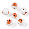 Halloween Theme Wood European Beads WOOD-N016-04A-1