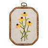 DIY Flower Pattern Embroidery Starter Kit PW-WG37216-07-1