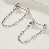 Rhodium Plated 925 Sterling Silver Heart Stud Earrings QG1796-2-2