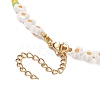 Natural Pearl & Millefiori & Seed Glass Beaded Necklace for Women NJEW-JN04159-6