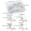 8Pcs 4 Style Pride Rainbow Acrylic Pendants MACR-FS0001-45-6